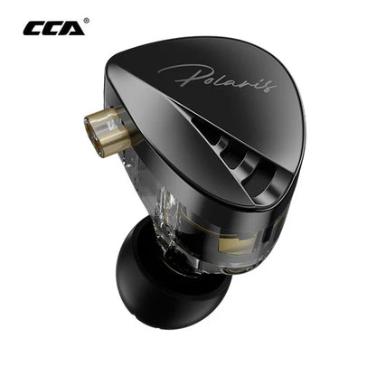 Black and gold CCA polaris IEM branding on a white background